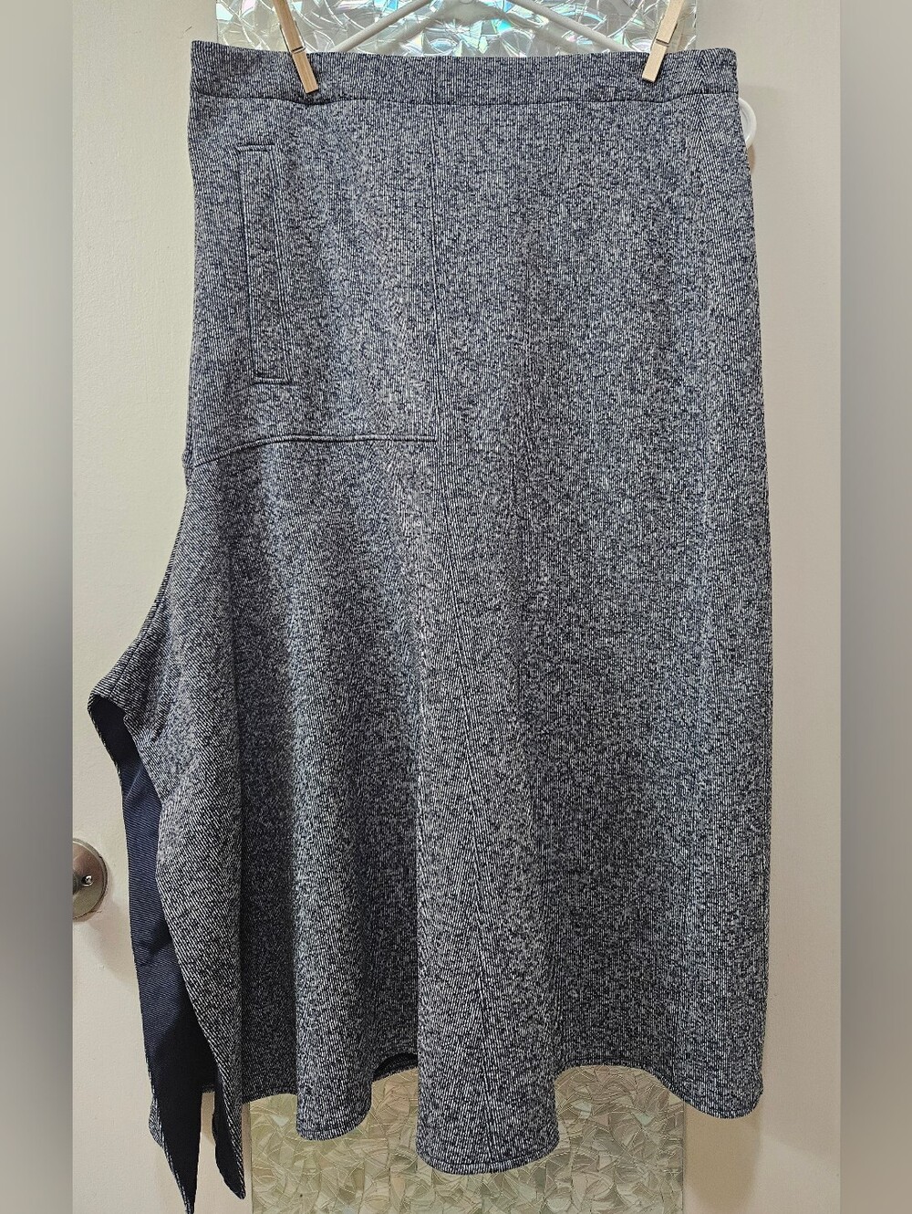 Tibi Asymmetrical Knit Skirt - Navy - 8
